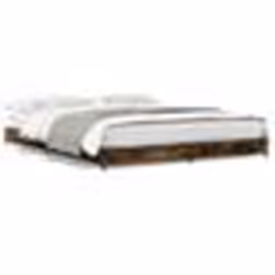 vidaXL Cadre de lit sans matelas chêne fumé 120x200 cm - 120 x 200 cm