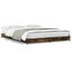 vidaXL Cadre de lit sans matelas chêne fumé 120x200 cm - 120 x 200 cm