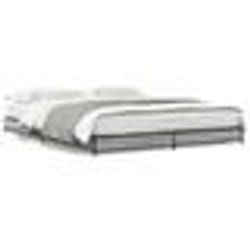 vidaXL Cadre de lit sans matelas sonoma gris 140x190 cm - 140 x 190 cm