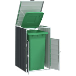 Vidaxl - Rangement à roulettes pour poubelles pour bac unique acier