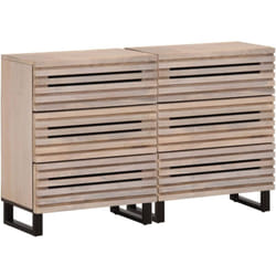 Buffets 2 Pcs 60x34x75 Cm Bois Massif De Manguier Vidaxl