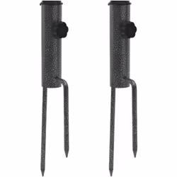 Ces supports de parasol s'enterrent simplement dans le sol et fournissent une ombre instantanée en fixant votre parasol en pl ...