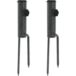 Support de parasol avec piquets 2 pcs 9x35 cm acier galvanisé Vidaxl