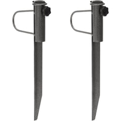 Supports de parasol avec piquets 2 pcs 19x42 cm acier galvanisé vidaXL
