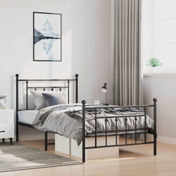 Furniture Limited - Cadre de lit métal sans matelas avec pied de