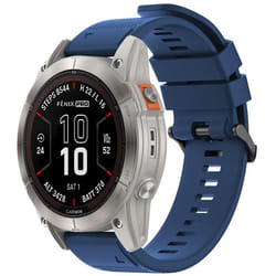 Bracelet Garmin Fenix 7x / Garmin Fenix 6x Pro / Garmin Fenix 6x / Garmin Fenix 5x / Garmin Enduro 3 - 51 mm en silicone Bleu