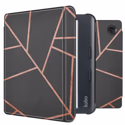 Design Slim Hard Sleepcover avec support Kobo Libra Colour / Tolino Vision Color Black Graphic imoshion