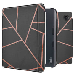 Design Slim Hard Sleepcover avec support Kobo Libra Colour / Tolino Vision Color Black Graphic imoshion