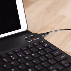 Accezz SH00075666 clavier pour tablette QWERTY Bluetooth Noir