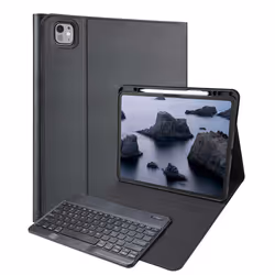 Accezz SH00075669, QWERTY, Apple, iPad Pro 13 (2024) M4, Noir, 33 cm (13"), Simili-cuir