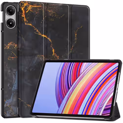 Coque tablette Design Trifold Xiaomi Redmi Pad Pro / POCO Pad Black Marble imoshion