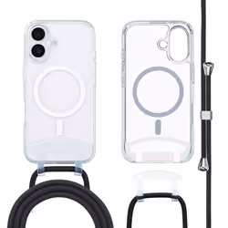 Coque MagSafe avec cordon amovible iPhone 16 Transparent imoshion