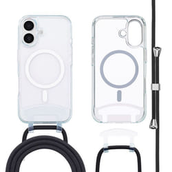 Coque MagSafe avec cordon amovible iPhone 16 Transparent imoshion