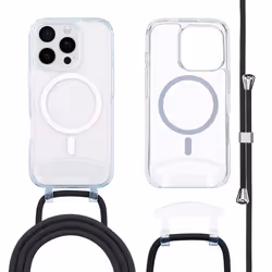 Coque MagSafe avec cordon amovible iPhone 16 Pro Transparent imoshion