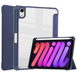 Coque tablette rigide Trifold iPad Mini 7 (2024) / iPad Mini 6 (2021) Bleu foncé imoshion
