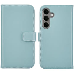 Selencia Echt Leren Bookcase Samsung Galaxy S25 - Air Blue