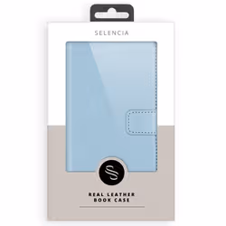Selencia Echt Leren Bookcase Samsung Galaxy S25 - Air Blue - Vue supplémentaire 2