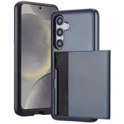 Coque arrière avec porte-cartes Samsung Galaxy S25 Bleu foncé imoshion