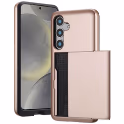 Coque arrière avec porte-cartes Samsung Galaxy S25 Rose Dorée imoshion