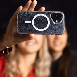 Coque Pailletée - IMOSHION - Samsung Galaxy S25 - Argent - Rigide - Aimantée