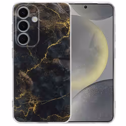 Coque Design Samsung Galaxy S25 Black Marble imoshion