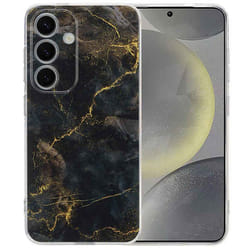 Coque Design Samsung Galaxy S25 Black Marble imoshion