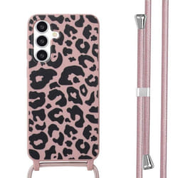 Coque design en silicone avec cordon Samsung Galaxy A36 Animal Pink imoshion