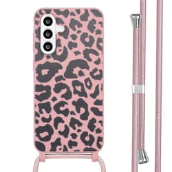 Coque design en silicone avec cordon Samsung Galaxy A56 Animal Pink imoshion