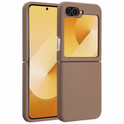 Accezz SH00080623, Housse, Samsung, Galaxy Z Flip 6, 17 cm (6.7"), Châtain clair