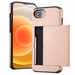 Coque arrière avec porte-cartes iPhone 16e Rose Doré imoshion