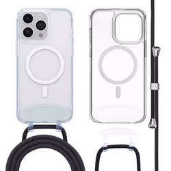 Coque MagSafe avec cordon amovible iPhone 15 Pro Max Transparent imoshion