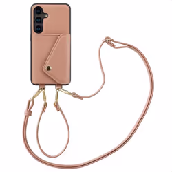 Coque de téléphone Sera avec cordon et porte-cartes enveloppe Samsung Galaxy S24 Old Pink Selencia