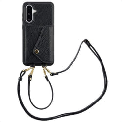 Coque de téléphone Sera avec cordon et porte-cartes enveloppe Samsung Galaxy A36 / A56 Noir Selencia