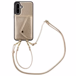 Coque de téléphone Sera avec cordon et porte-cartes enveloppe Samsung Galaxy A36 / A56 Champagne Selencia