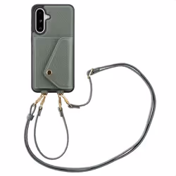 Coque de téléphone Sera avec cordon et porte-cartes enveloppe Samsung Galaxy A36 / A56 Sage Green Selencia