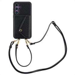 Coque de téléphone Sera avec cordon et porte-cartes enveloppe Samsung Galaxy S23 FE Noir Selencia
