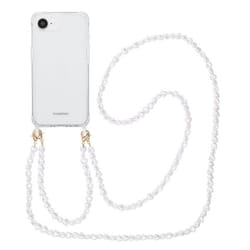Coque avec dragonne + bracelet iPhone 16e Perles Cœurs imoshion