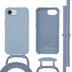 Coque arrière Color avec cordon amovible et MagSafe iPhone 16e Ash Blue imoshion