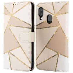 Étui de téléphone portefeuille Design Samsung Galaxy A20e Beige Graphic imoshion