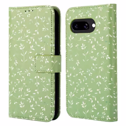 Étui de téléphone portefeuille Design Google Pixel 9a Green Flowers imoshion