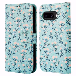 Étui de téléphone portefeuille Design Google Pixel 9a Blue Flowers imoshion