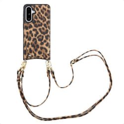 Coque de téléphone Nova avec cordon et porte-cartes Samsung Galaxy A36 / A56 Leopard Selencia