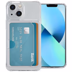 Coque silicone avec porte-cartes iPhone 13 Transparent imoshion