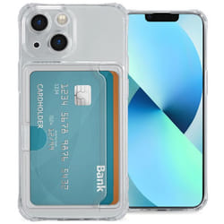 Coque silicone avec porte-cartes iPhone 13 Transparent imoshion