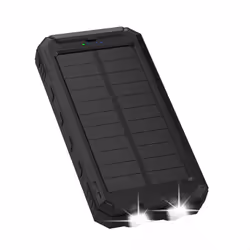 Solar Powerbank Batterie externe avec panneau solaire Charge rapide et fourniture dénergie 10.000 mAh Noir imoshion