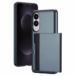 Coque arrière avec porte-cartes Samsung Galaxy S25 Edge Bleu foncé imoshion