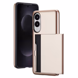Coque arrière avec porte-cartes Samsung Galaxy S25 Edge Rose Doré imoshion