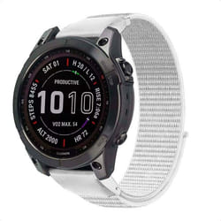 Bracelet Garmin Fenix 5s / Garmin Fenix 6s / Garmin Fenix 7s / Garmin Fenix 8 - 43 mm Nylon Blanc imoshion