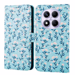 Étui de téléphone portefeuille Design Xiaomi Redmi Note 14 Pro (4G) Blue Flowers imoshion