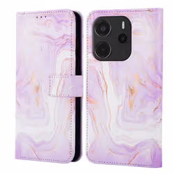 Étui de téléphone portefeuille Design Xiaomi Redmi Note 14 (4G) Purple Marble imoshion